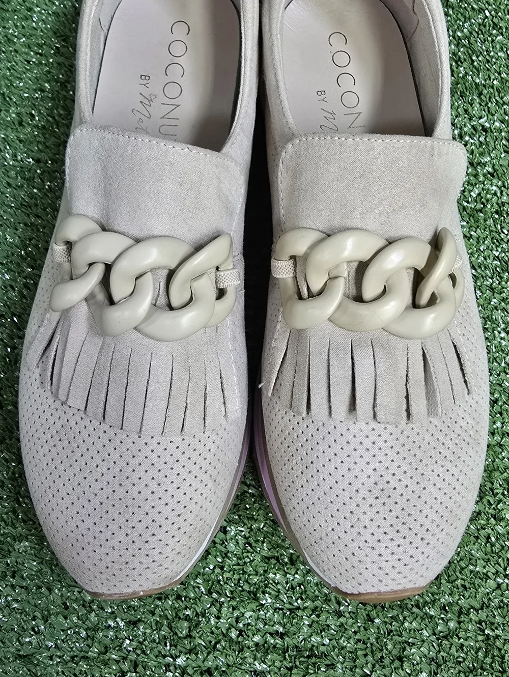 COCONUTS by Matisse Bess Light Beige EVA Platform Loafer Sneaker Hybrid Size 8